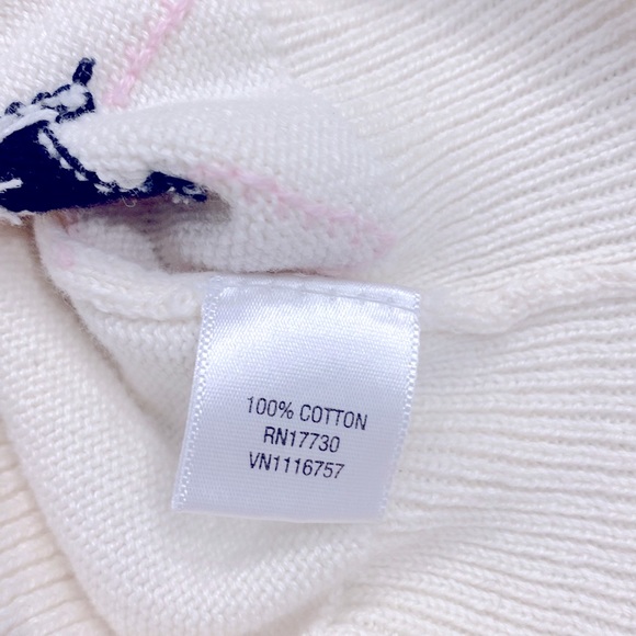 Cherokee 100% Cotton Scottie Dog Soft Ivory Knit Sweater Baby Girl Size 24 Month - Picture 7 of 8